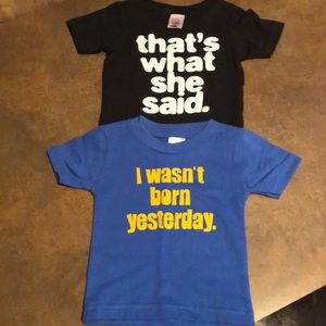 NWT Set of 2 Little Teez Toddler Graphic Tees